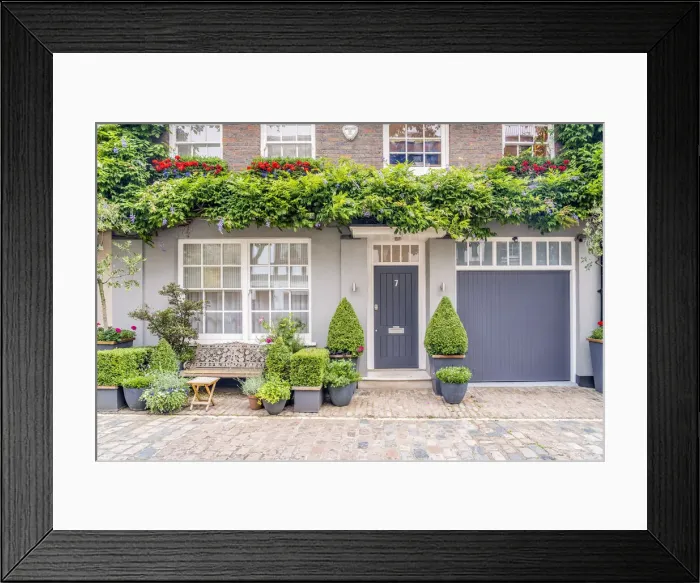 Framed Print : Mews House, Marylebone, London, England, UK Framed Print : Mews House, Marylebone, London, England, UK