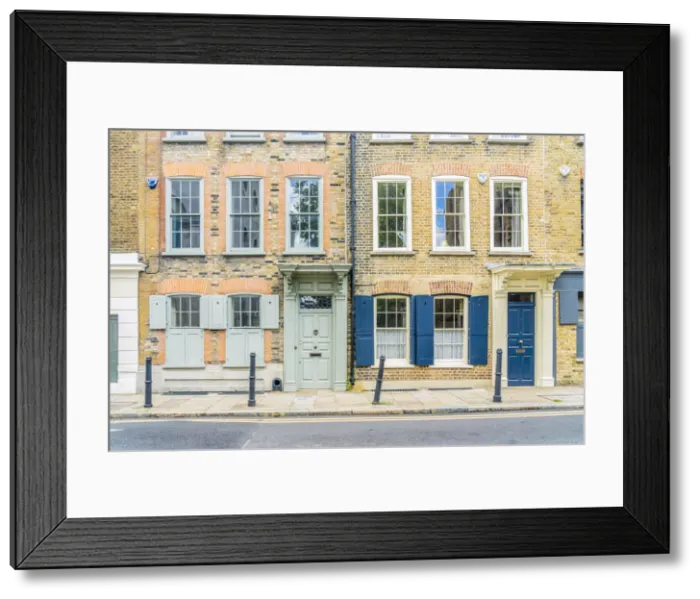 Framed Print : 18th Century Georgian town houses, Shoreditch, London, England, Uk