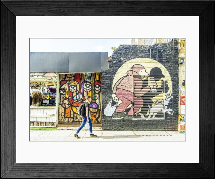 Framed Print : Street art, Hanbury Street, Shoreditch, London, England, Uk Framed Print : Street art, Hanbury Street, Shoreditch, London, England, Uk