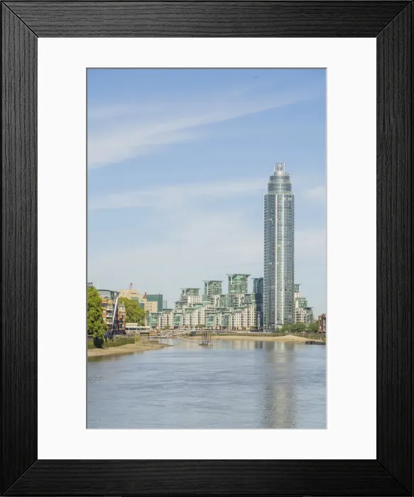 Framed Print : The Tower and St Georges Wharf and the River Thames, London, England, UK Framed Print : The Tower and St Georges Wharf and the River Thames, London, England, UK