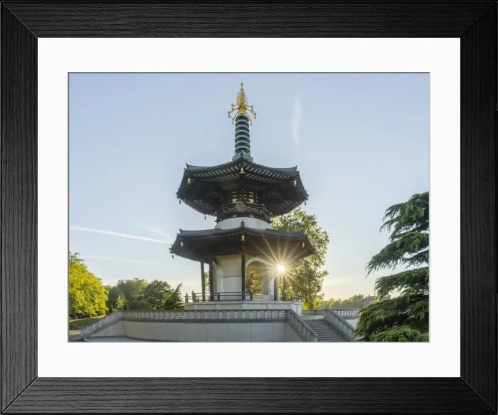 Framed Print : The London Peace Pagoda, Battersea Park, London, England, UK Framed Print : The London Peace Pagoda, Battersea Park, London, England, UK