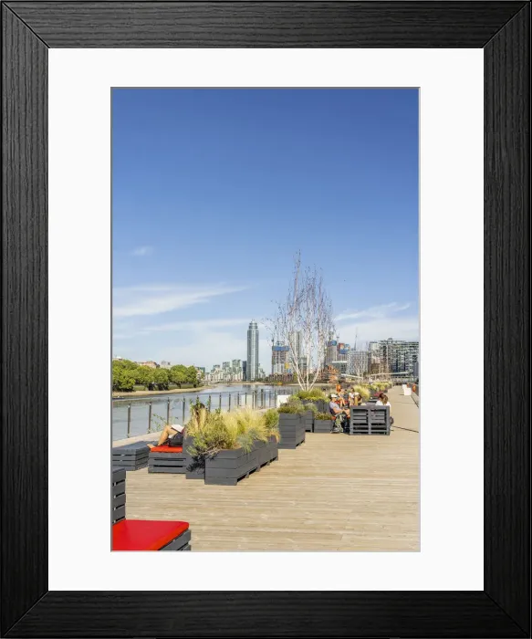 Framed Print : Battersea and the River Thames, London, England, UK Framed Print : Battersea and the River Thames, London, England, UK