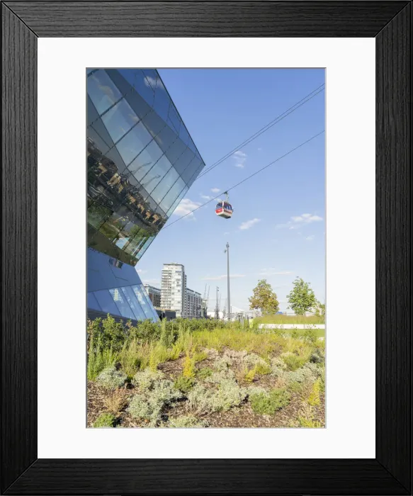 Framed Print : The Crystal building and the Emirates Airline Cable car, London, England, UK Framed Print : The Crystal building and the Emirates Airline Cable car, London, England, UK