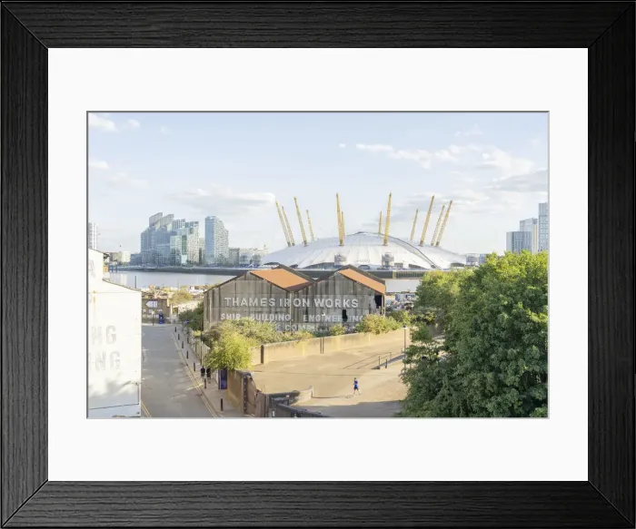 Framed Print : The Millenium Dome and Trinity Buoy Wharf, London, England, UK Framed Print : The Millenium Dome and Trinity Buoy Wharf, London, England, UK