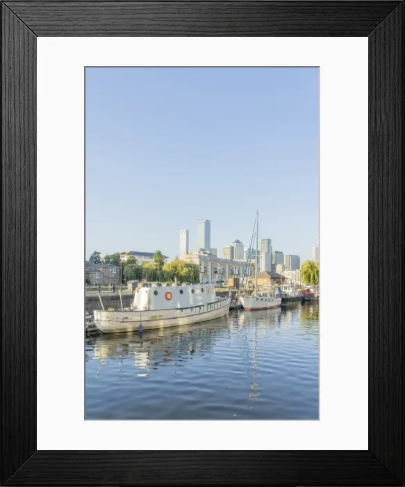 Framed Print : Canary Wharf and Greenland Dock, London, England, UK Framed Print : Canary Wharf and Greenland Dock, London, England, UK