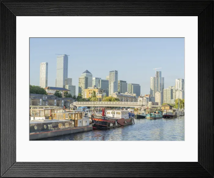 Framed Print : Canary Wharf and Greenland Dock, London, England, UK Framed Print : Canary Wharf and Greenland Dock, London, England, UK