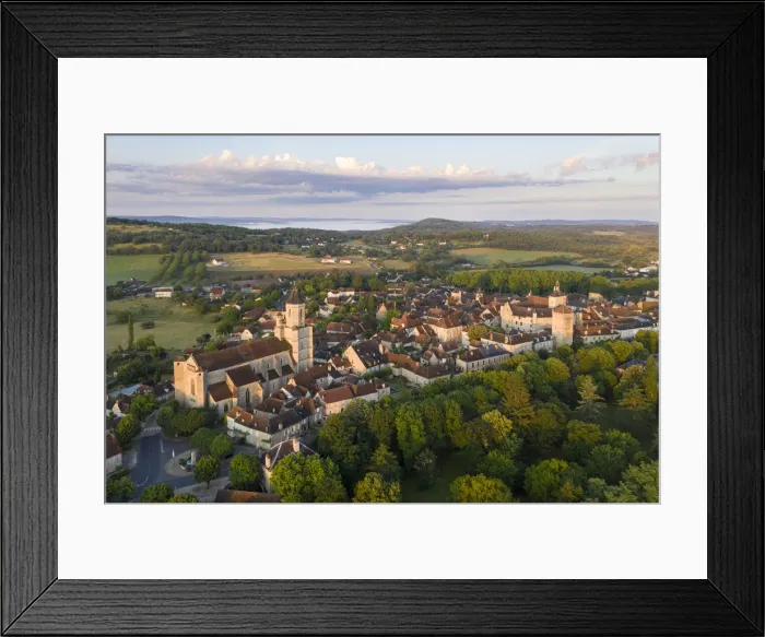 Framed Print : Europe, France, Midi-Pyrenees, Lot, Martel, an aerial view of Martel