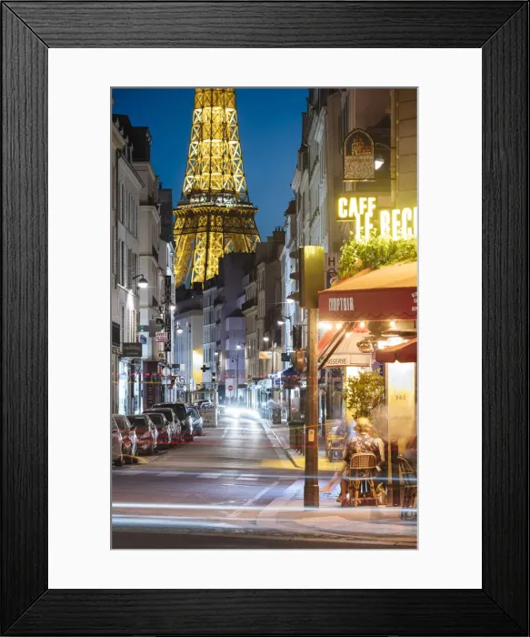 Framed Print : Eiffel Tower at night, Paris, France Framed Print : Eiffel Tower at night, Paris, France