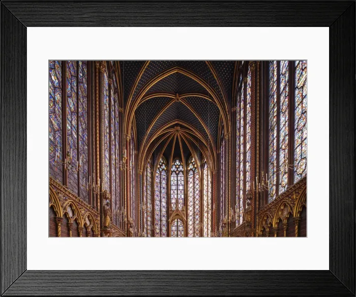 Framed Print : Interior of Sainte-Chapelle, Palais de la Cite, Paris, France Framed Print : Interior of Sainte-Chapelle, Palais de la Cite, Paris, France
