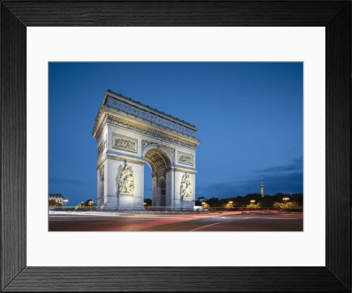 Framed Print : Twilight at Arc de Triomphe de l etoile, Paris, France