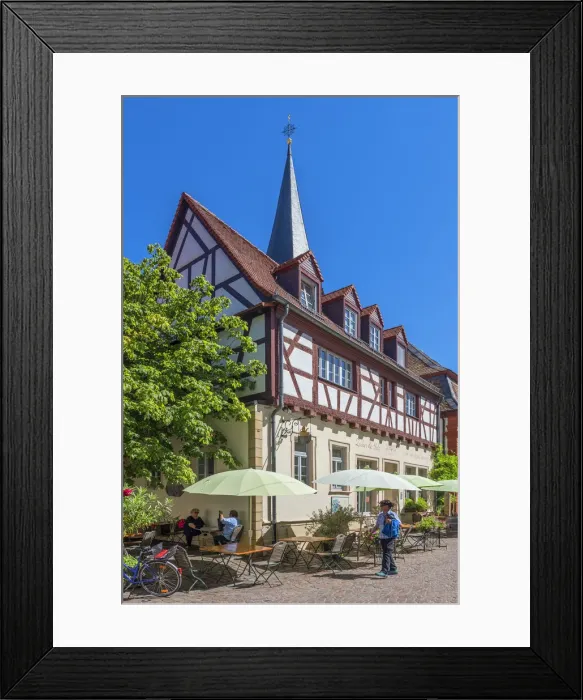 Framed Print : Restaurant at Freinsheim, Palatinate wine road, Rhineland-Palatinate, Germany Framed Print : Restaurant at Freinsheim, Palatinate wine road, Rhineland-Palatinate, Germany
