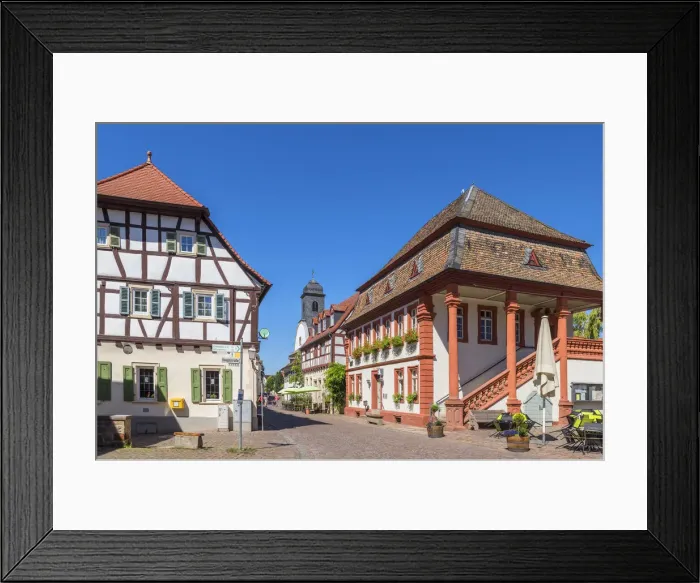 Framed Print : City hall of Freinsheim, Palatinate wine road, Rhineland-Palatinate, Germany Framed Print : City hall of Freinsheim, Palatinate wine road, Rhineland-Palatinate, Germany