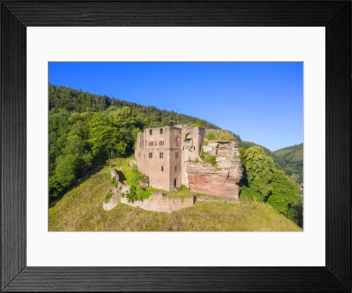 Framed Print : Frankenstein castle at Frankenstein near Weidenthal, Palatinate forest Framed Print : Frankenstein castle at Frankenstein near Weidenthal, Palatinate forest