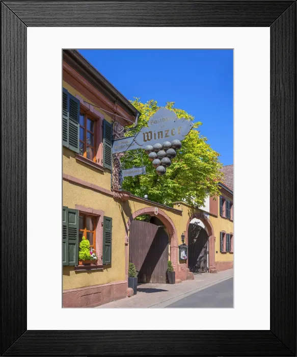 Framed Print : Wine bar at Maikammer, Palatinate wine road, Rhineland-Palatinate, Germany Framed Print : Wine bar at Maikammer, Palatinate wine road, Rhineland-Palatinate, Germany