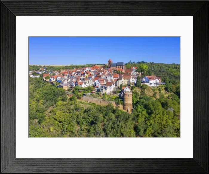 Framed Print : Castle village Neuleiningen near Grunstadt, Palatinate wine road, Rhineland-Palatinate, Germany Framed Print : Castle village Neuleiningen near Grunstadt, Palatinate wine road, Rhineland-Palatinate, Germany