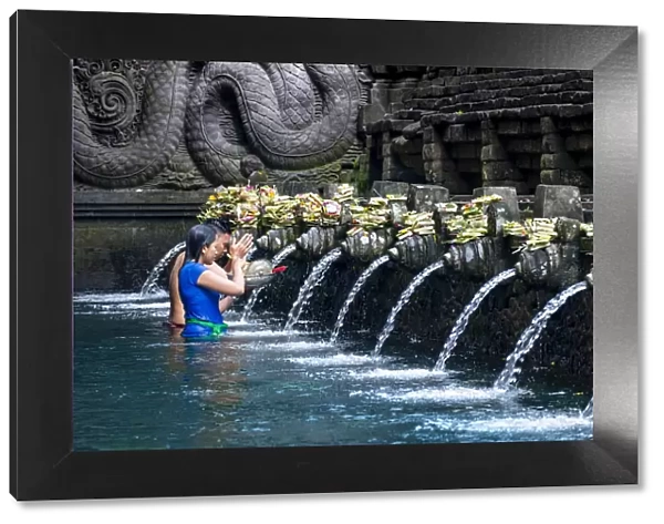 Indonesia, Bali, Tirta Empul water temple located near the town of Tampaksiring