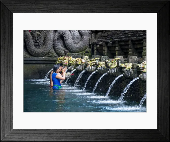 Framed Print : Indonesia, Bali, Tirta Empul water temple located near the town of Tampaksiring Framed Print : Indonesia, Bali, Tirta Empul water temple located near the town of Tampaksiring
