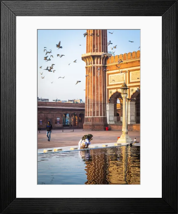 Framed Print : A woman in Jama Masjid, New Delhi, India, Asia Framed Print : A woman in Jama Masjid, New Delhi, India, Asia