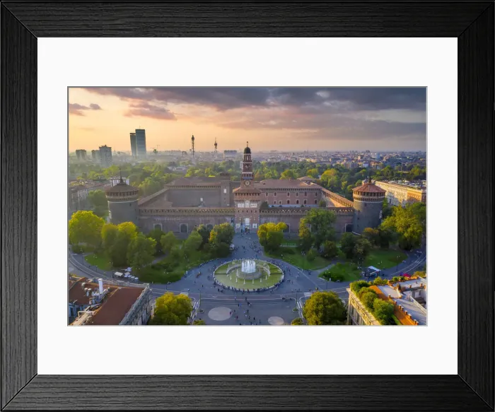 Framed Print : Italy, Lombardy, Milan, Simplon Park (Parco Sempione) and Sforza Castle Framed Print : Italy, Lombardy, Milan, Simplon Park (Parco Sempione) and Sforza Castle