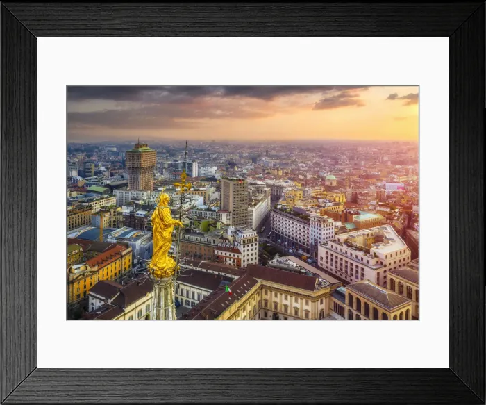 Framed Print : Italy, Lombardy, Milan, close up of Madonnina Framed Print : Italy, Lombardy, Milan, close up of Madonnina
