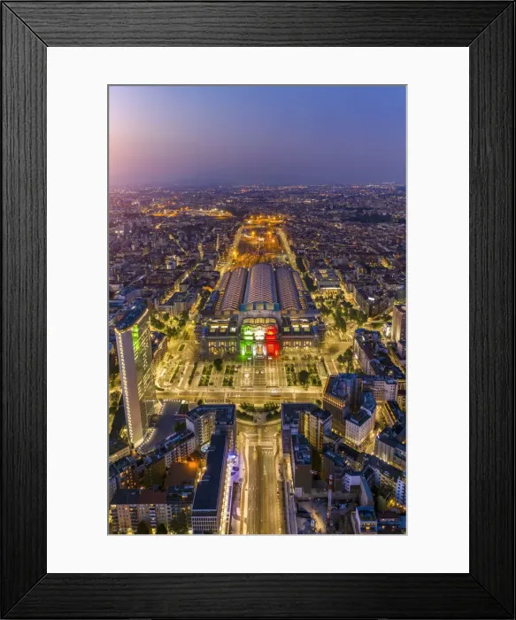 Framed Print : Italy, Lombardy, Milan, Central Railway Station and Piazza Duca D Aosta (1931 Framed Print : Italy, Lombardy, Milan, Central Railway Station and Piazza Duca D Aosta (1931