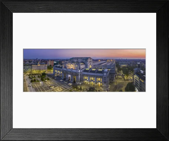 Framed Print : Italy, Lombardy, Milan, Central Railway Station and Piazza Duca D Aosta (1931 Framed Print : Italy, Lombardy, Milan, Central Railway Station and Piazza Duca D Aosta (1931