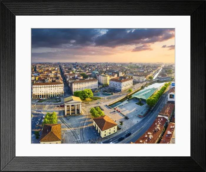 Framed Print : Italy, Lombardy, Milan, the old historic Navigli area, with the typical Naviglio Grande Framed Print : Italy, Lombardy, Milan, the old historic Navigli area, with the typical Naviglio Grande