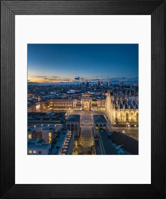 Framed Print : Italy, Lombardy, Milan, Piazza Duomo with the domes of Galleria Vittorio Emanuele II Framed Print : Italy, Lombardy, Milan, Piazza Duomo with the domes of Galleria Vittorio Emanuele II