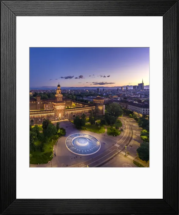 Framed Print : Italy, Lombardy, Milan, Simplon Park (Parco Sempione) and Sforza Castle Framed Print : Italy, Lombardy, Milan, Simplon Park (Parco Sempione) and Sforza Castle