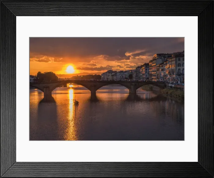 Framed Print : Europe, European, Italy, italian, Tuscany, Florence, sunset at Arno river Framed Print : Europe, European, Italy, italian, Tuscany, Florence, sunset at Arno river