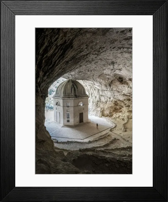 Framed Print : Valadier Temple in a cave, Marche region, Central Italy. (MR) Framed Print : Valadier Temple in a cave, Marche region, Central Italy. (MR)