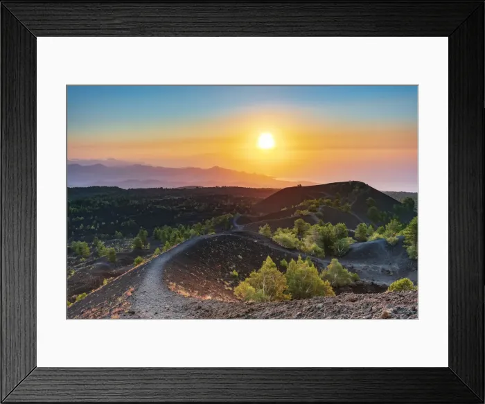 Framed Print : Etna volcano, Sicily. Sun rising on the craters in the nortern part of the Etna Volcano Framed Print : Etna volcano, Sicily. Sun rising on the craters in the nortern part of the Etna Volcano