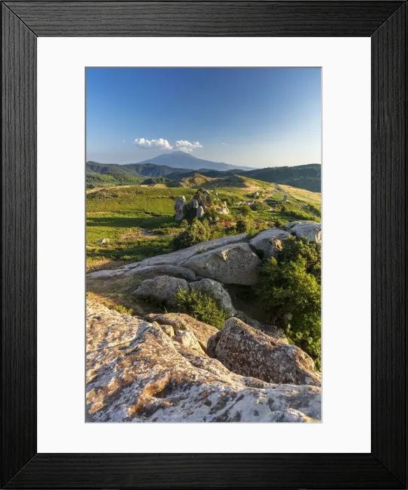 Framed Print : Montalbano Elicona, Messina. View of the Meghalitic site called Rocche dellaaArgimusco Framed Print : Montalbano Elicona, Messina. View of the Meghalitic site called Rocche dellaaArgimusco