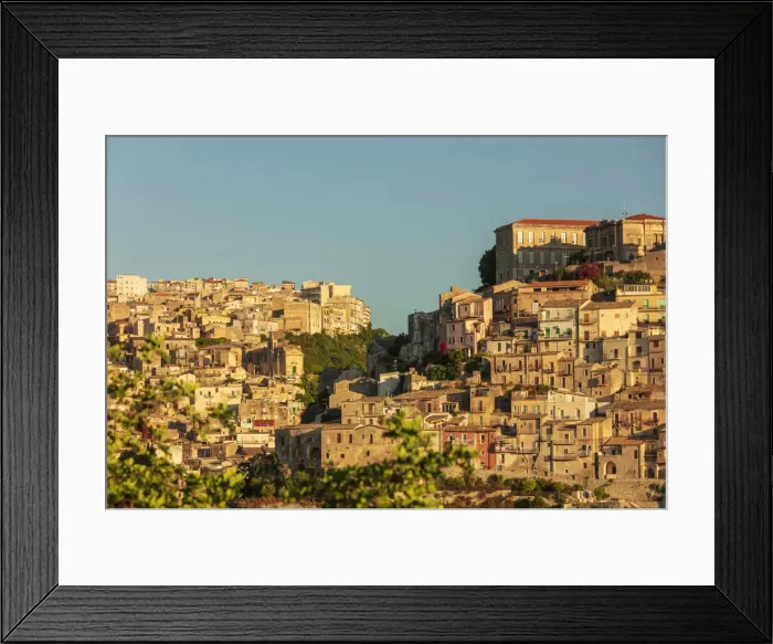 Framed Print : Ragusa Ibla, Sicily. View of old town in the morning light