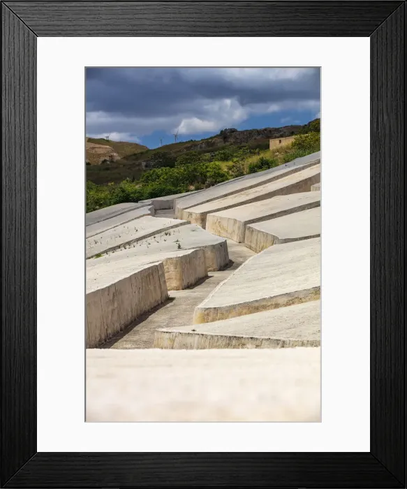 Framed Print : Gibellina, Trapani district, Sicily. The land art monument known as Cretto di Burri by Framed Print : Gibellina, Trapani district, Sicily. The land art monument known as Cretto di Burri by
