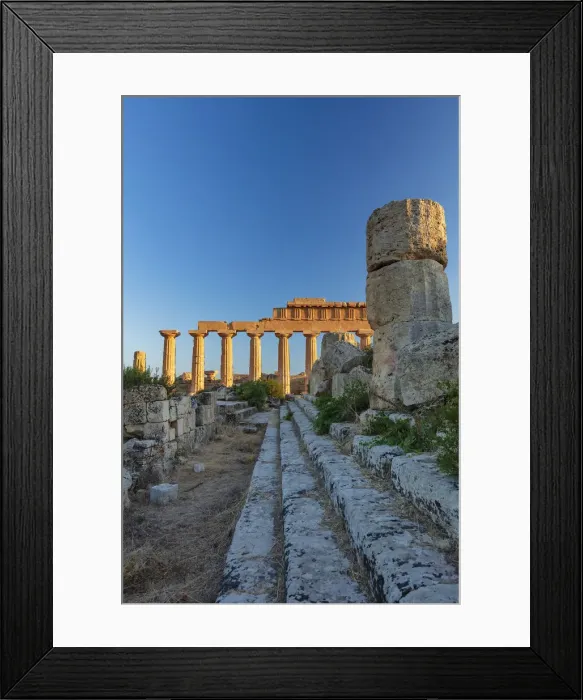 Framed Print : Selinunte, Sicily. Greek temple at sunset Framed Print : Selinunte, Sicily. Greek temple at sunset