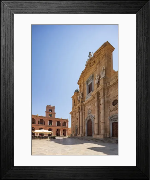 Framed Print : Trapani, Sicily. Cathewdral in Marsala town center Framed Print : Trapani, Sicily. Cathewdral in Marsala town center