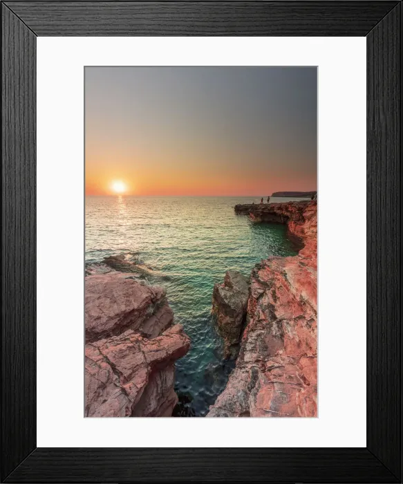 Framed Print : San Vito lo Capo, Sicily. Elevated view of the coastline called Macari at sunset Framed Print : San Vito lo Capo, Sicily. Elevated view of the coastline called Macari at sunset
