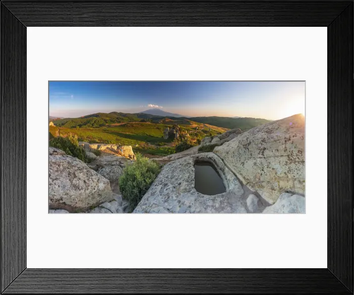 Framed Print : Montalbano Elicona, Messina. Panoramic view of the Meghalitic site called Rocche Framed Print : Montalbano Elicona, Messina. Panoramic view of the Meghalitic site called Rocche