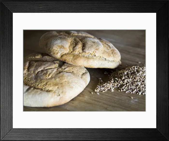 Framed Print : Italy, Tuscany, Serchio Valley, Bread made of spelt flour