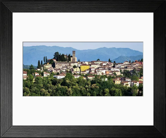 Framed Print : Italy, Tuscany, Serchio Valley, View of Barga from Albiano Framed Print : Italy, Tuscany, Serchio Valley, View of Barga from Albiano