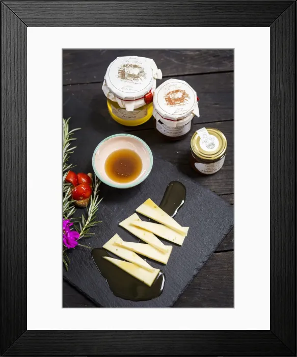 Framed Print : Italy, Tuscany, Serchio Valley, Honey tasting at the Podere Concori winery Framed Print : Italy, Tuscany, Serchio Valley, Honey tasting at the Podere Concori winery