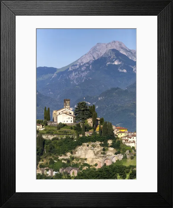Framed Print : Italy, Serchio Valley, View of Barga