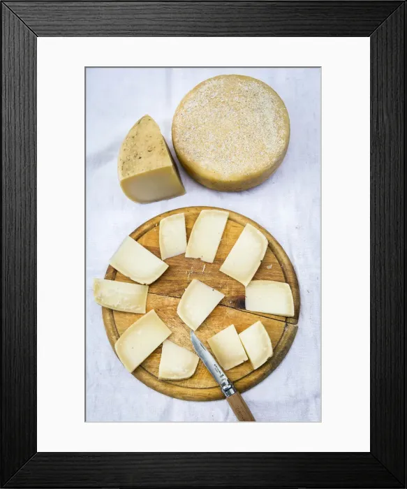 Framed Print : Italy, Tuscany, Serchio Valley, Home made sheep cheese at the Il Ciocco farmstead Framed Print : Italy, Tuscany, Serchio Valley, Home made sheep cheese at the Il Ciocco farmstead