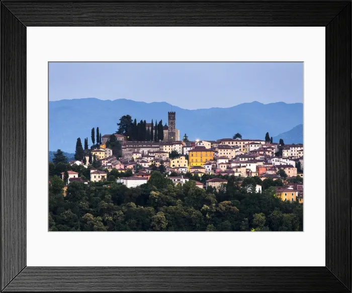 Framed Print : Italy, Tuscany, Serchio Valley, View of Barga from Albiano Framed Print : Italy, Tuscany, Serchio Valley, View of Barga from Albiano