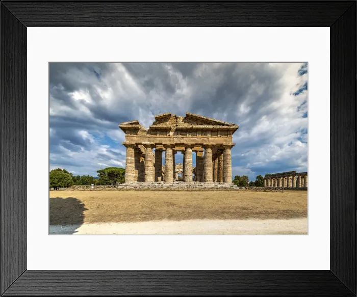 Framed Print : Second Temple of Hera or Temple of Neptune, Paestum, Campania, Italy Framed Print : Second Temple of Hera or Temple of Neptune, Paestum, Campania, Italy