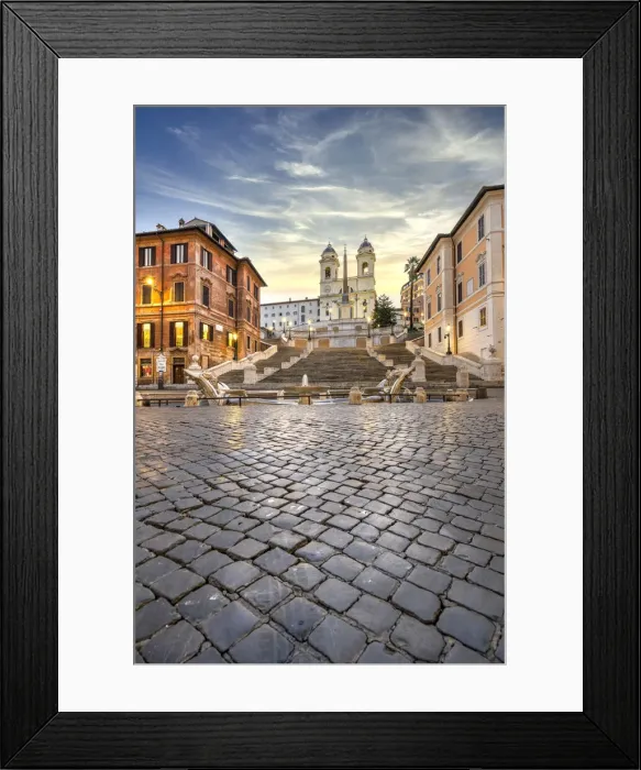 Framed Print : Piazza di Spagna and Spanish Steps, Rome, Lazio, Italy