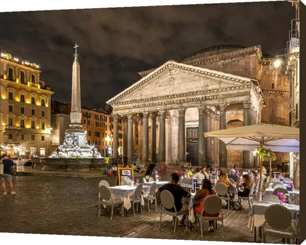 Night view of Pantheon, Rome, Lazio, Italy