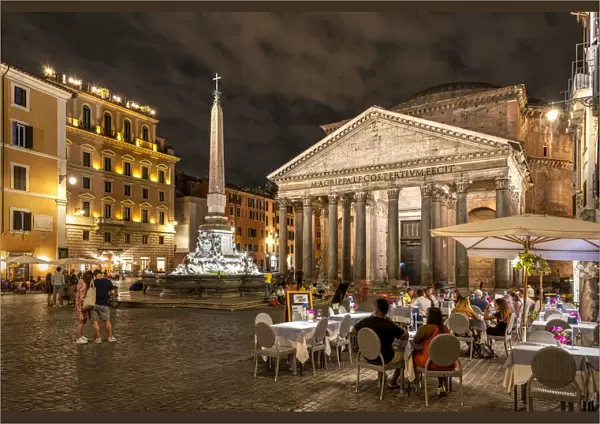 Night view of Pantheon, Rome, Lazio, Italy