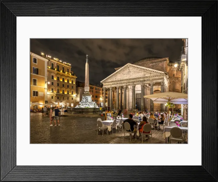 Framed Print : Night view of Pantheon, Rome, Lazio, Italy Framed Print : Night view of Pantheon, Rome, Lazio, Italy